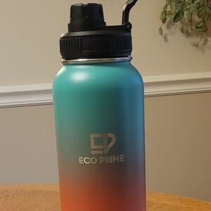 Eco Prime 40oz Stainless Steel Water Bottle, Teal & Red